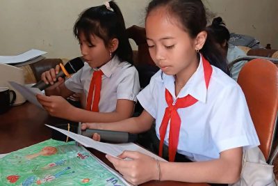 Đội phát thanh măng non Liên Đội Y Jút Tuyên truyền phòng tránh đuối nước cho học sinh.